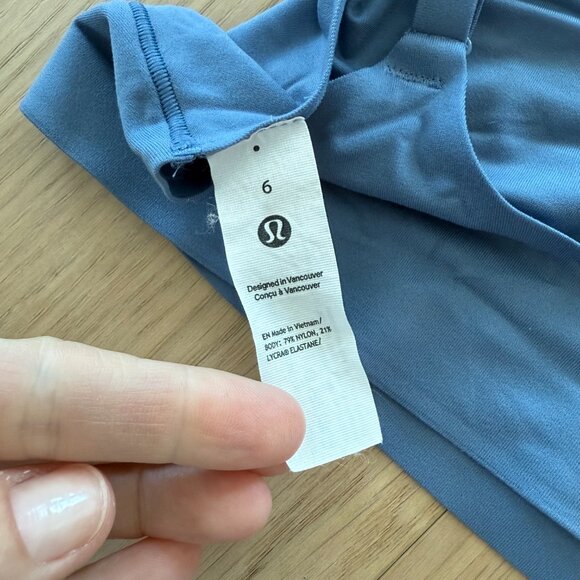 Lululemon Athletica |  Wundermost Nulu Bralette | Blue | Size 6 - Picture 5 of 5